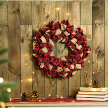 Load image into Gallery viewer, Plaid Fabric 18.9&quot; Wreath MRM3326
