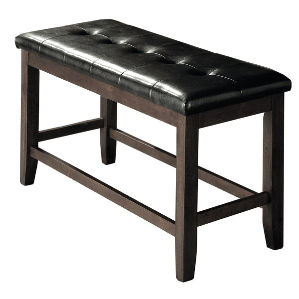 Plainview Faux Leather Bench  Gray(2453RR)