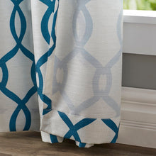 Load image into Gallery viewer, Plant City Geometric Semi-Sheer Grommet Curtain Panels (Set of 2) 456AH

