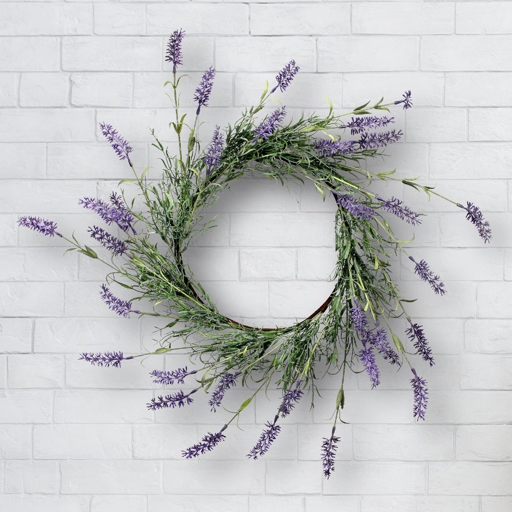 Plastic Lavender Wreath 20