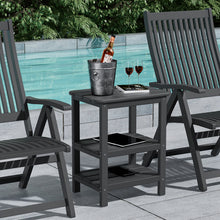 Load image into Gallery viewer, Black Plastic/Resin Patio Side Table
