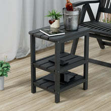 Load image into Gallery viewer, Black Plastic/Resin Patio Side Table
