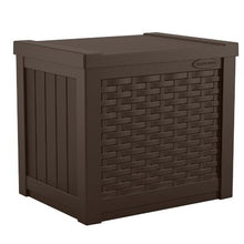 Load image into Gallery viewer, Wicker 22 Gallon Resin/Plastic Deck Box Dark Brown 320CDR
