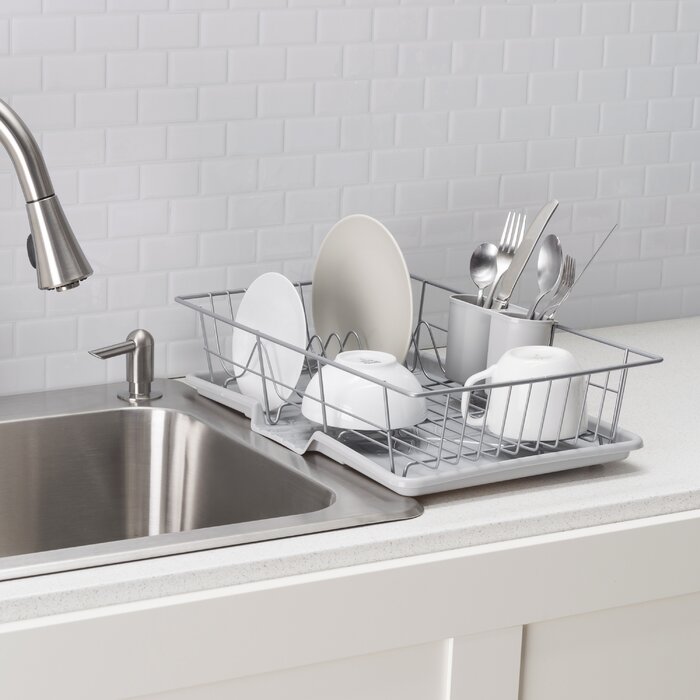3 Piece Steel/Plastic Dish Rack AP463
