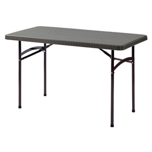 Plastic Portable Rectangular 48" Folding Table, Color: Black, #6442