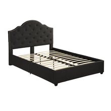 Load image into Gallery viewer, Plattville Queen Upholstered Platform Bed- Black 38AH
