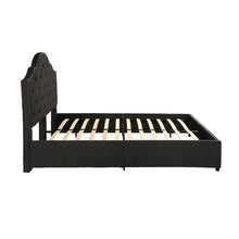Load image into Gallery viewer, Plattville Queen Upholstered Platform Bed- Black 38AH
