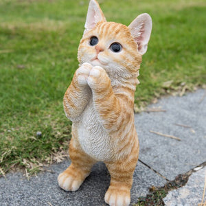 Praying Tabby Kitten Statue # 9367