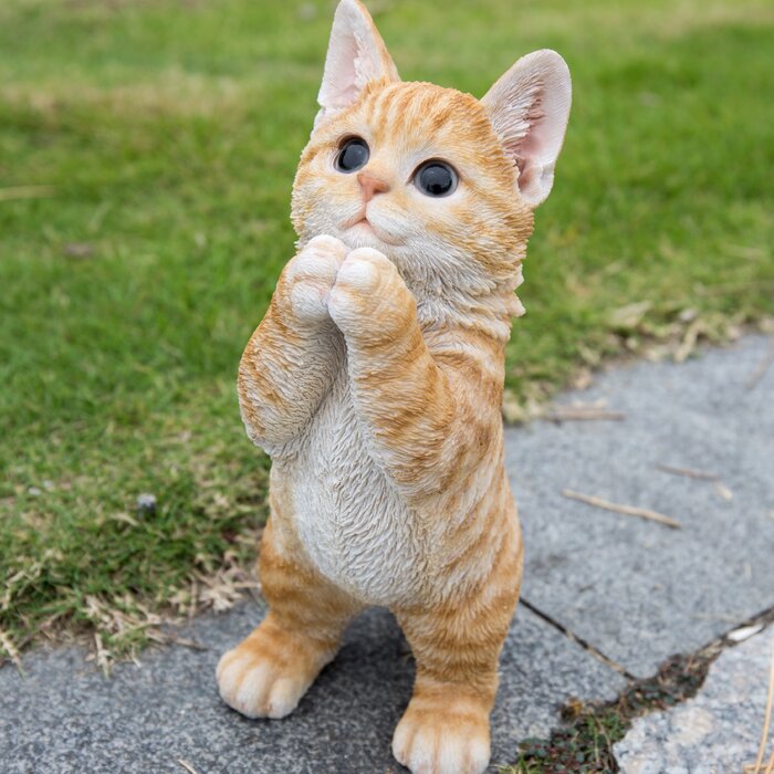 Praying Tabby Kitten Statue # 9367