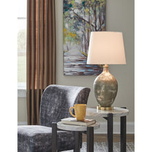 Load image into Gallery viewer, Plemons 29&quot; Gray/Gold Table Lamp 7006RR
