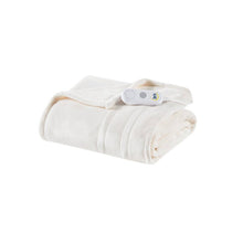 Load image into Gallery viewer, Ivory Plush Microlight Heated Throw B67 304
