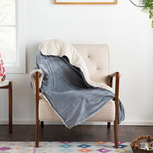 Load image into Gallery viewer, 36&quot; W x 48&quot; L Stone/Dotted Fleece Plush Sherpa Weighted Blanket Cover - Set of 2 (ND823)
