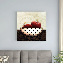 Load image into Gallery viewer, 30&quot; H x 30&quot; W x 1.25&quot; D Polka Dot Apple Bowl - Wrapped Canvas Painting
