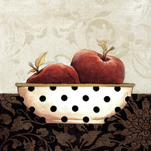 Load image into Gallery viewer, 30&quot; H x 30&quot; W x 1.25&quot; D Polka Dot Apple Bowl - Wrapped Canvas Painting
