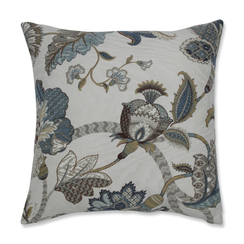 Polla Cotton Floral Throw Pillow GL1036