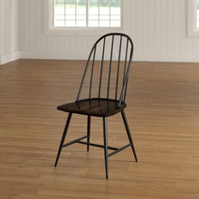 Load image into Gallery viewer, Black and Espresso Poltimore Windsor Back Side Chair MR89
