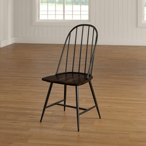 Black and Espresso Poltimore Windsor Back Side Chair MR89