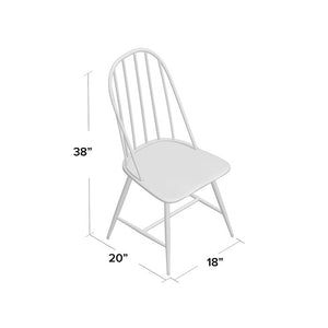 Black and Espresso Poltimore Windsor Back Side Chair MR89
