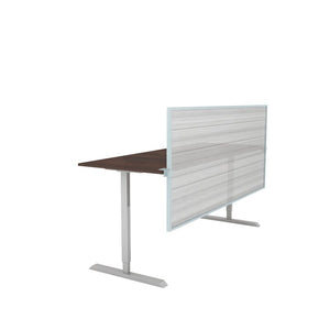 30" H x 66" W x 0.63" D Translucent Polycarbonate Split Screen Desk Privacy Panel 2251AH