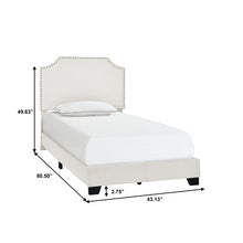 Load image into Gallery viewer, Light Gray Pomfret Upholstered Low Profile Standard Bed 2575AH
