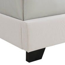 Load image into Gallery viewer, Light Gray Pomfret Upholstered Low Profile Standard Bed queen
