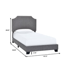 Load image into Gallery viewer, Pomfret Upholstered Low Profile Standard TWIN Bed 7246RR

