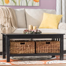 Load image into Gallery viewer, Black Ponderosa 4 Legs Coffee Table with Storage
