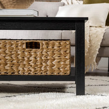 Load image into Gallery viewer, Black Ponderosa 4 Legs Coffee Table with Storage
