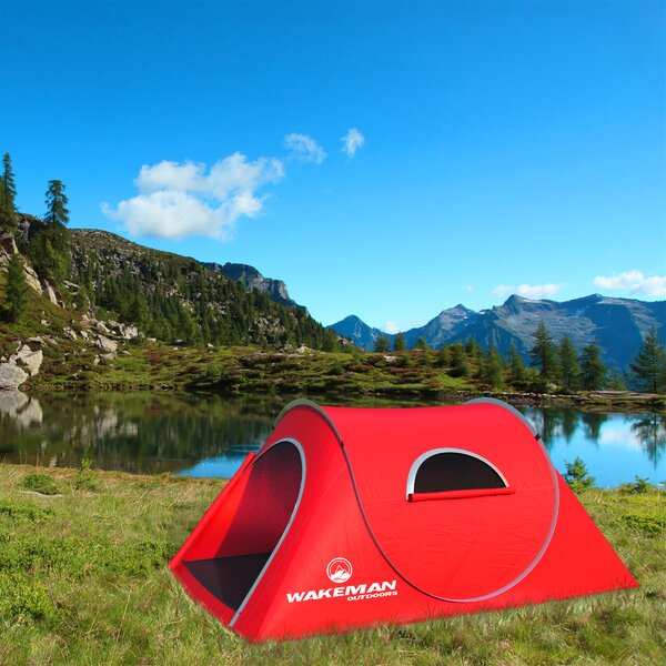 Wakeman Outdoor Pop Up 2 Person Tent Red(2152RR)