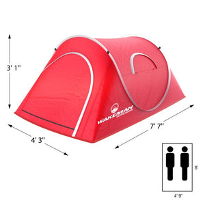 Wakeman Outdoor Pop Up 2 Person Tent Red(2152RR)