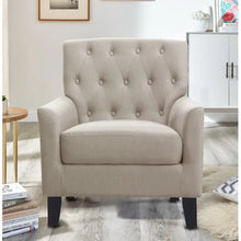 Load image into Gallery viewer, Popel 29.5&#39;&#39; Wide Tufted Linen Armchair
