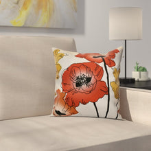 Load image into Gallery viewer, Poppies Outdoor Square Pillow Cover &amp; Insert (Set of 2) 2216CDR/GL
