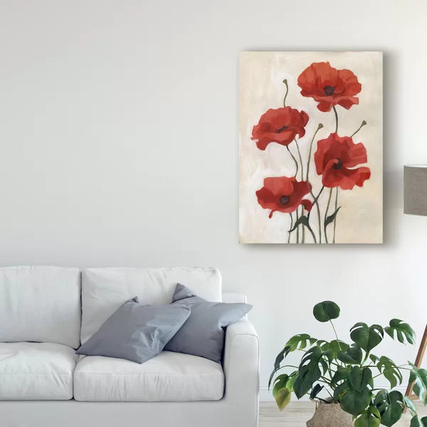 Poppy Bouquet III by Emma Scarvey - Painting on Canvas 19