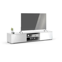 Load image into Gallery viewer, Porch &amp; Den Match 2-Drawer and 2-Shelf TV Stand - White High Gloss 5954RR
