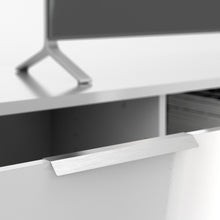 Load image into Gallery viewer, Porch &amp; Den Match 2-Drawer and 2-Shelf TV Stand - White High Gloss 5954RR
