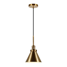 Load image into Gallery viewer, Brass Port Morris 1 - Light Single Cone Pendant
