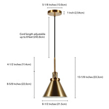 Load image into Gallery viewer, Port Morris 1 - Light Single Cone Pendant
