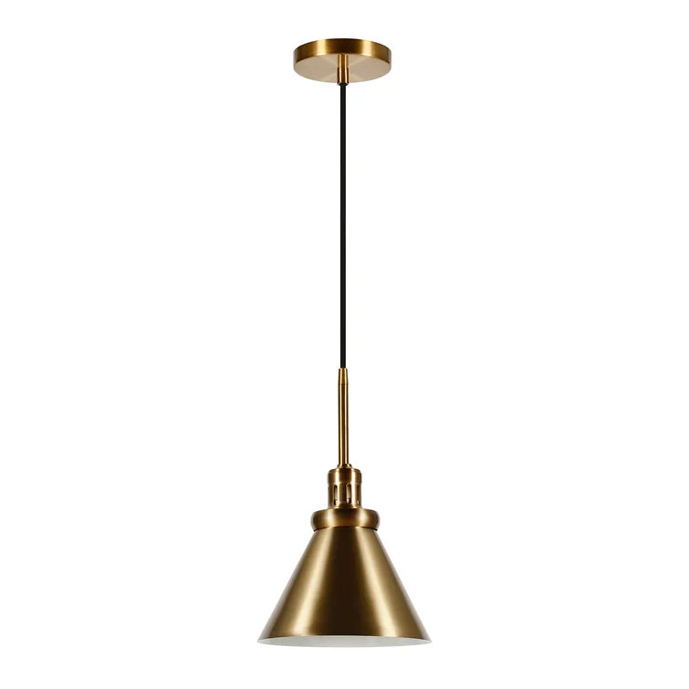 Brass Port Morris 1 - Light Single Cone Pendant