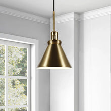 Load image into Gallery viewer, Brass Port Morris 1 - Light Single Cone Pendant
