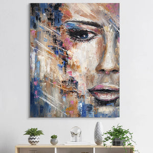 20" H x 12" W x 1" D Portrait Of A Young Woman IV - Painting on Canvas