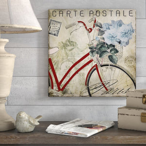 24" H x 24" W x 2" D Postale Paris II by Color Bakery - Graphic Art on Canvas 2817AH