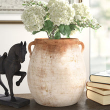 Load image into Gallery viewer, Poteet Whitewashed 13.75'' Terracotta Table Vase
