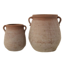Load image into Gallery viewer, Poteet Whitewashed 13.75'' Terracotta Table Vase
