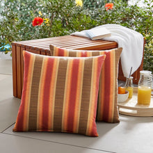 Load image into Gallery viewer, SET OF 2 Pottsgrove Striped Sunbrella® Indoor/Outdoor Throw Pillow
