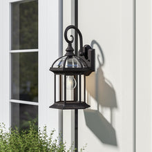 Load image into Gallery viewer, Black Finish Powell Outdoor Lantern Wall Fixture (LW251)
