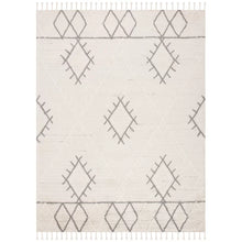 Load image into Gallery viewer, Powell Geometric Handmade Tufted Wool Area Rug in Ivory /Gray Rectangle
