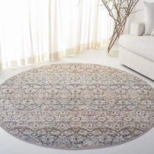 Load image into Gallery viewer, Round 6&#39;7&quot; Power Loom Navy/Rust Rug
