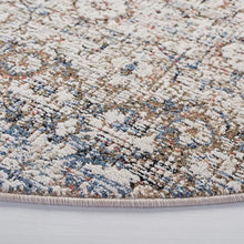 Load image into Gallery viewer, Round 6&#39;7&quot; Power Loom Navy/Rust Rug
