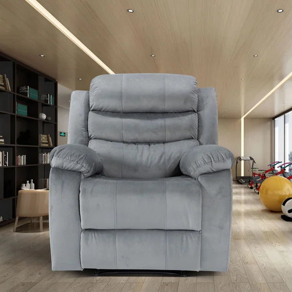 Power Massage Heating Recliner 37'' Wide Manual Glider Recliner with Massager