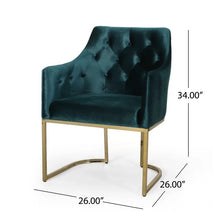 Load image into Gallery viewer, Poynor 26&#39;&#39; Wide  Tufted Velvet Armchair 2065CDR
